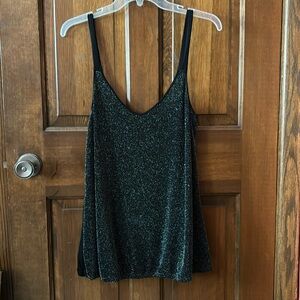 Deb Black Sparkled Tank Top Size 1X